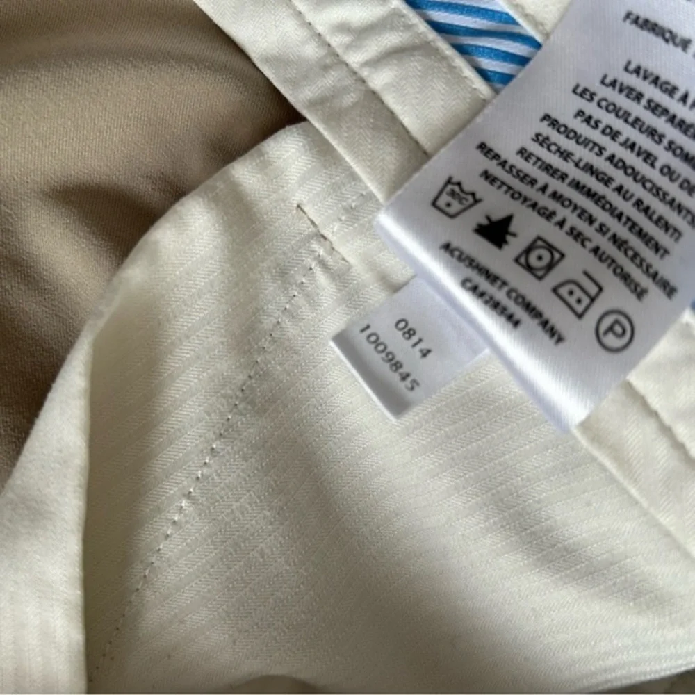 FootJoy Mens‎ Pants Beige 35x32 Stretch Polyester Chino Golf Flat Front Pants